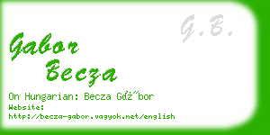 gabor becza business card